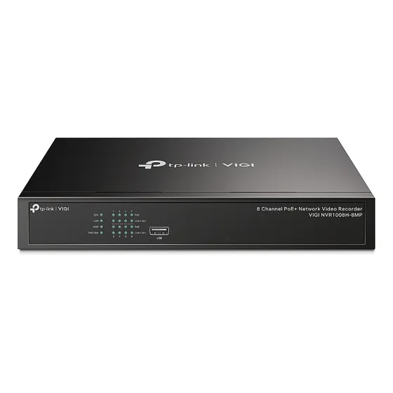 Nvr Gravador Tp-link 4k 8mp 8 Canais Poe+ Vigi Nvr1008h-8mp 127/220v