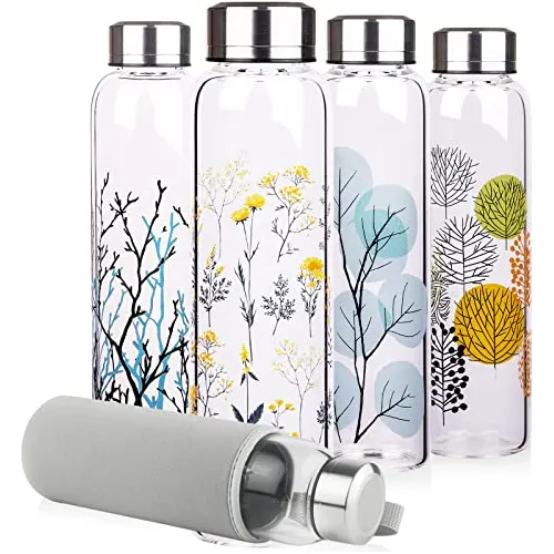 Reeho Borosilicate Botella De Agua De Vidrio, Botella 2rzs0
