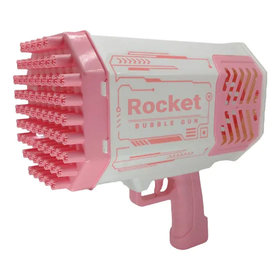 Burbujero Automático Pistola De Burbujas Con Luces Color Rosa
