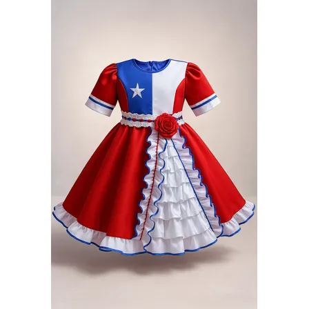 Vestido Típico Huasa Chinita Fiestas Patrias Chile Niñas