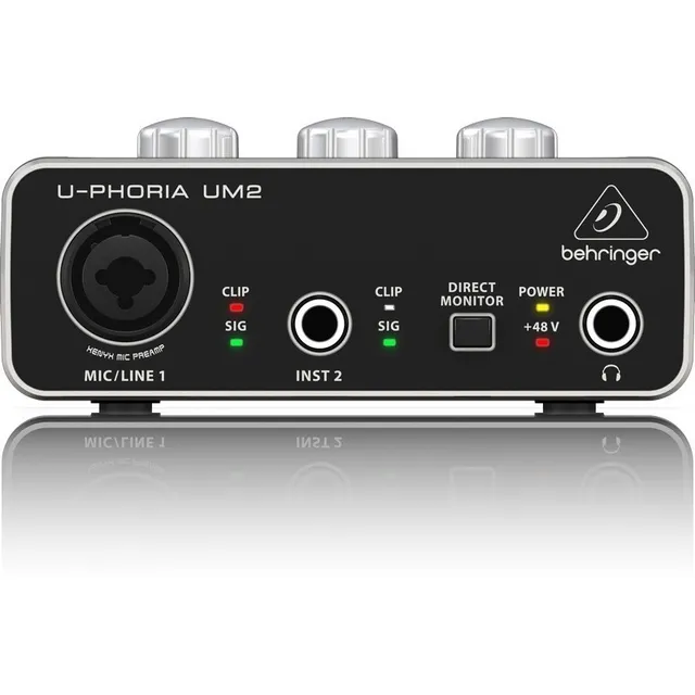 Behringer Um2 Placa De Sonido Usb 2 Canales Home Studio