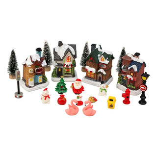 Navidad Casas De Invierno Figuras De Pueblo Decoración Navidad Casas De Invierno Figuras De Pueblo Decoración