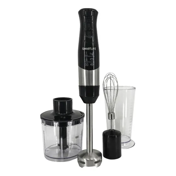 Mixer Smartlife SL-HB6029 negro y acero inoxidable 220V 50 Hz x 60 Hz 600W