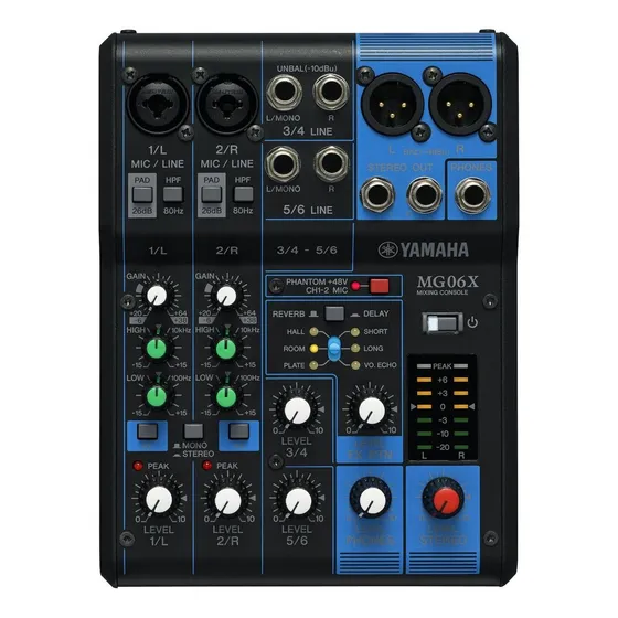 Console Yamaha MG06X de mistura 127/220V