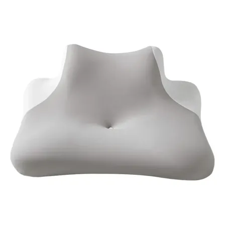 Travesseiro Cervical Ortopédico Ergonômico Viscoelástico Cinza