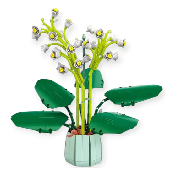 Juguete Flores Rosas Armar Bloques Construcción Maceta 610pc