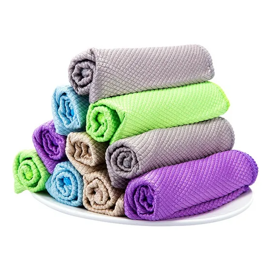 10 Pcs Paño De Microfibra Toalla De Cocina Paño Limpieza Color Fix