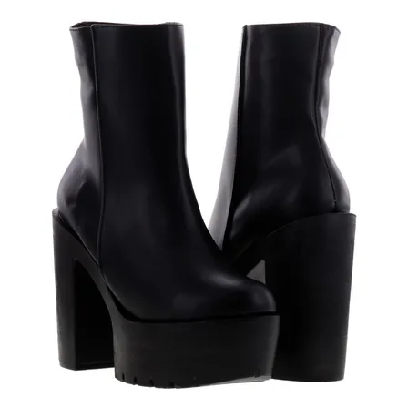 Botines Botas Mujer De Tacón Alto Con Plataforma Moda