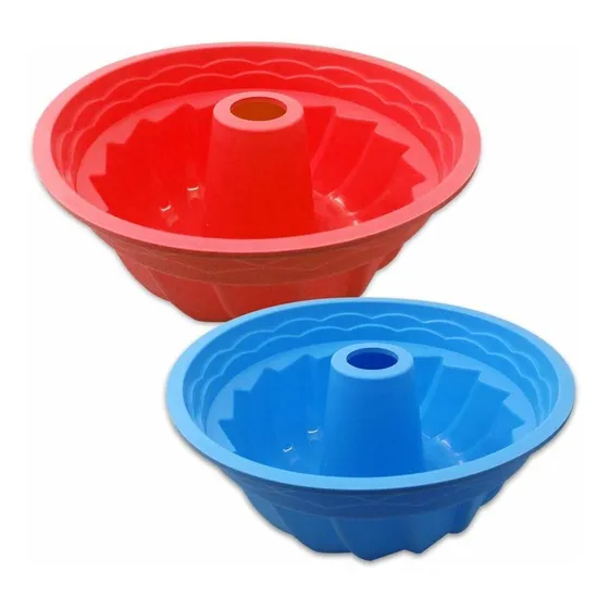 Senhai Molde Silicona Redondo Para Hornear 2 Color Rjo