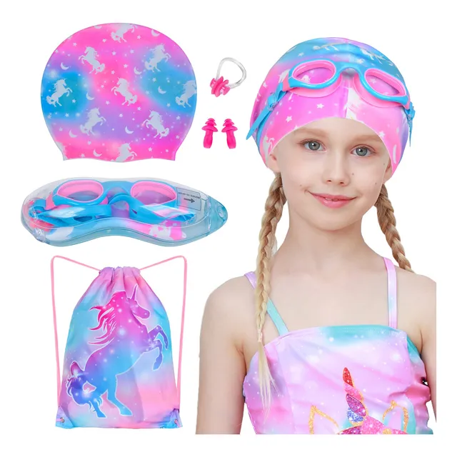 Gorro Natacion Para Niña Cabello Largo Corto Niño S Silicona