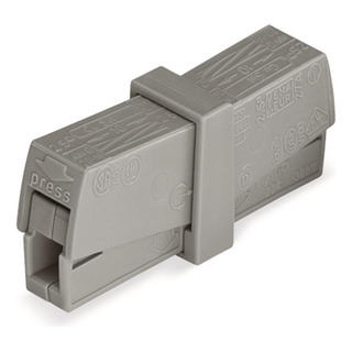 Conector Emenda Wago 24a 0.5mm A 2.5mm 224-201 - Kit C/50 Conector Emenda Wago 24a 0.5mm A 2.5mm 224-201 - Kit C/50