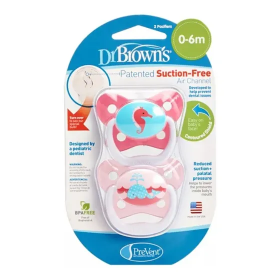 Chupones Prevent Stage 0 - 6m (2 Unidades) Dr. Browns