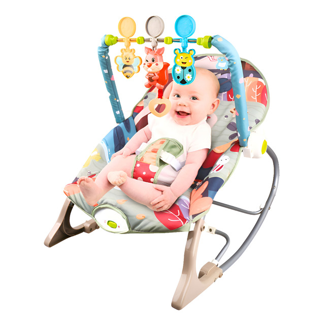 Cadeira De Descanso E Balanço Bebê Musical Funtime Maxi Baby Baxter Esquilo