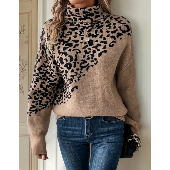 Ropa Sweater Buzo Mujer Manga Larga Cuello Alto®
