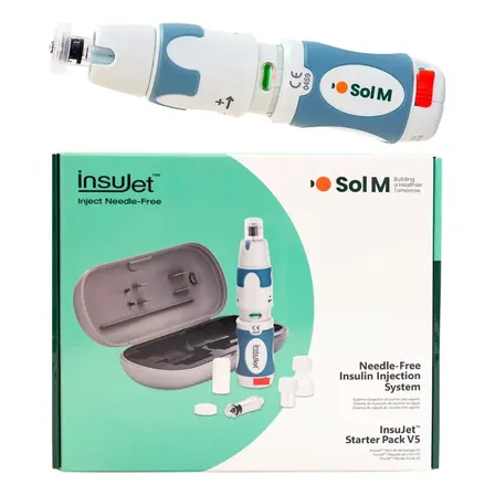 Insujet Aplicador De Insulina Sem Agulha Kit Inicial Sol M