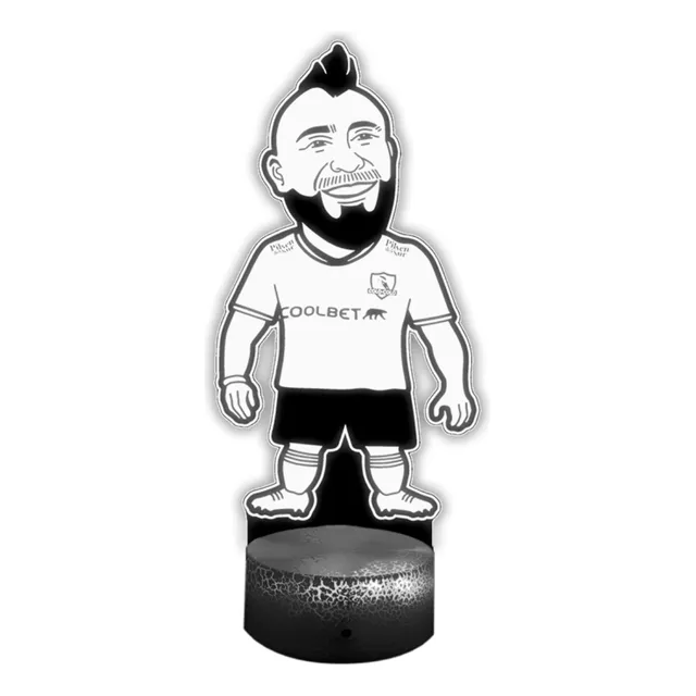 Lámpara De Mesa Arturo Vidal Cabeza Grande Ilusión 3d