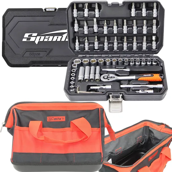 Kit Jogo De Soquetes Encaixe 1/4 Sextavado Com Bolsa Mtx