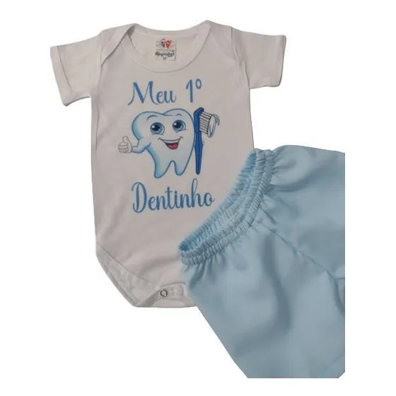 Roupa Para Bebê Meu Primeiro Dentinho, Menino