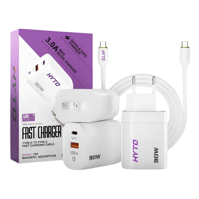 Cargador Pd Dual Tipo C Para iPhone Samsung Carga Rápida 30w