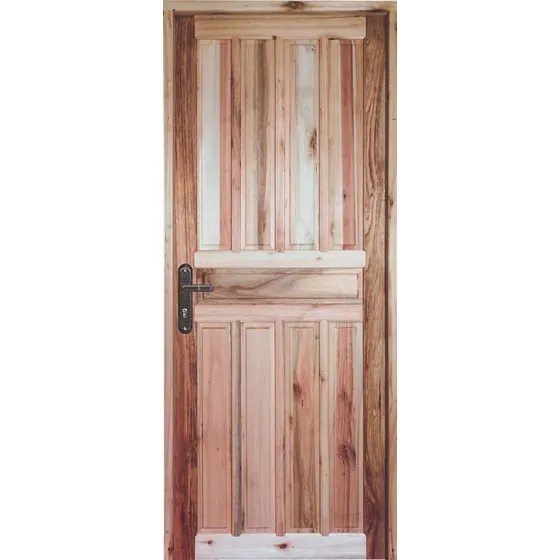 Puerta Waluminio Exterior Madera Natural