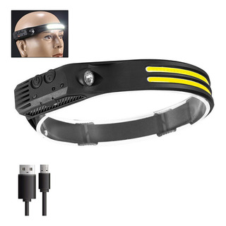 Linterna Frontal Recargable Por Usb Con Sensor Impermeable Linterna Frontal Recargable Por Usb Con Sensor Impermeable