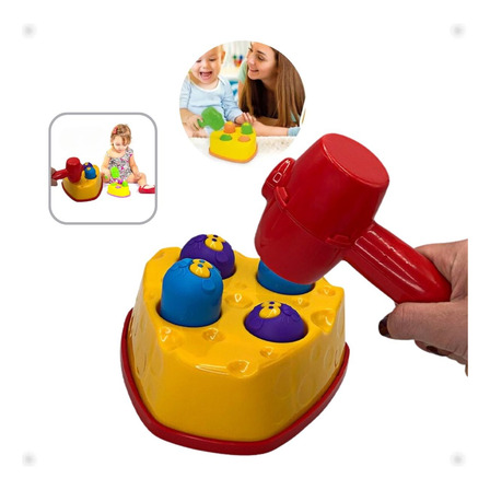 Brinquedo Bate Ratatuff Martelo Raciocínio Lógico Infantil Brinquedo Bate Ratatuff Martelo Raciocínio Lógico Infantil