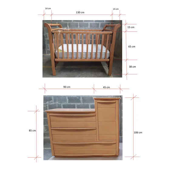 Cuna Con Vestidor O Gavetero De Madera Lea Bien La Descripci