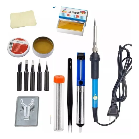 Combo Cautin Regulable Estaño Extractor Flux Pasta Soldar