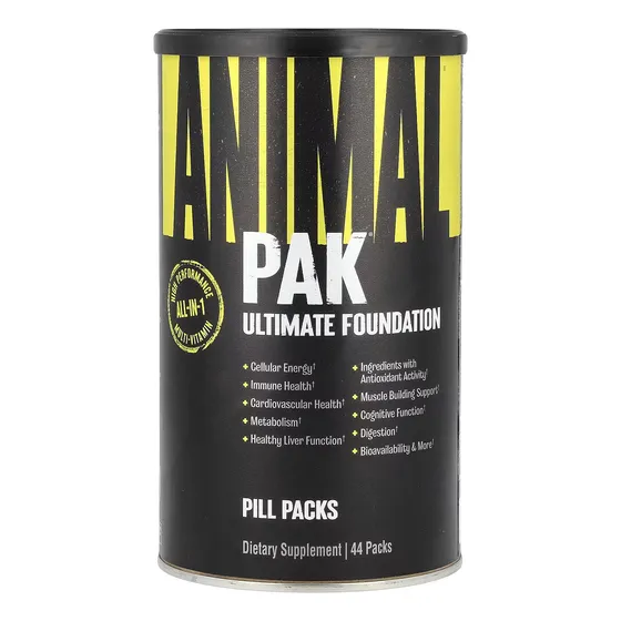 Multivitamínico Animal Pak 44 Tabletas - Universal Sin Sabor