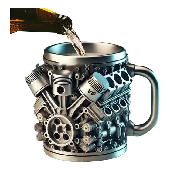 / Caneca De Aço Inoxidável Personalizada Motores 3d |