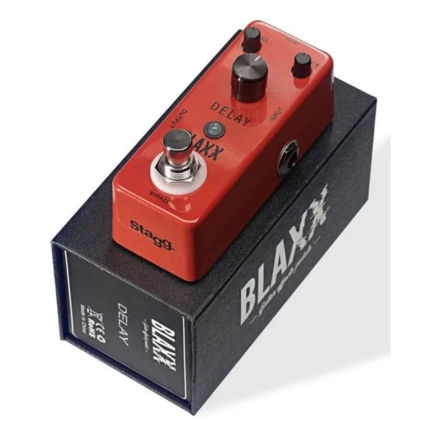 Pedal Stagg Delay Color Rojo