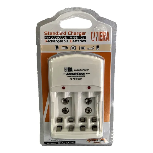 Cargador Pilas Recargables Aa Aaa Y Bateria 9v Marca Anera