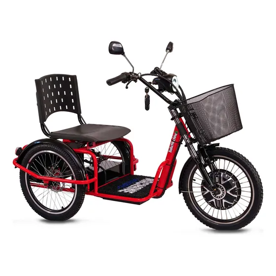 Triciclo Elétrico Machine Force 800w Ré, Cestinho, Alarme