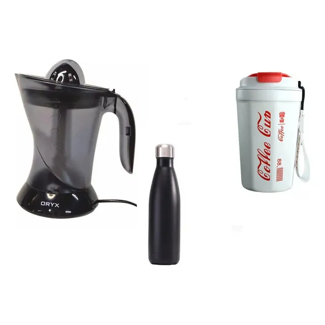 Exprimidor Eléctrico 1 L+ Botella Termica 500 Ml +vaso 420ml