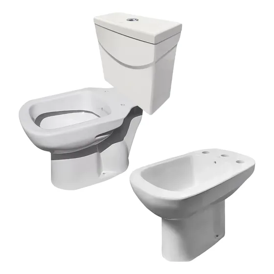 Juego Baño Pringles Derpla Cuarzo Deposito Bidet Inodoro