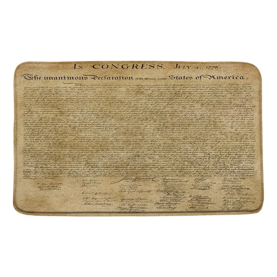 Alfombra Baño Patriotica Vintage Americano Declaracion Obra