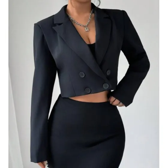 Chaqueta Blazer Bleizer Dama Mujer Elegante Fina Top