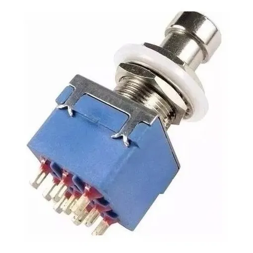 2 Peças Ci Chave 3pdt True Bypass 9 Terminais Azul Pedal