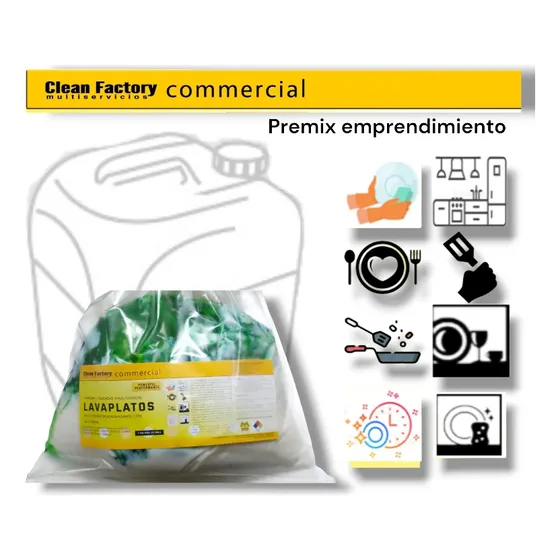 Base Lavaplatos Concentrada 15lts Vajillas Clean Factory