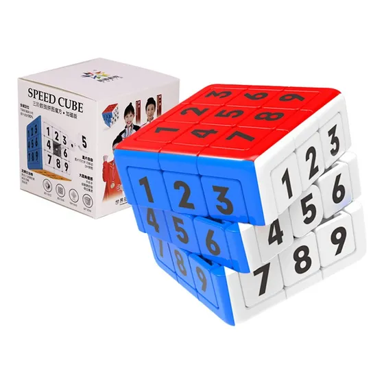Cubo 3x3 Sudoku Kloski Magnético Estructura Blanco
