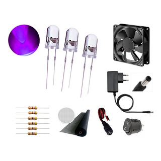 Kit Led Uv Armadilha De Mosquito Led+resistor+fonte+conector Kit Led Uv Armadilha De Mosquito Led+resistor+fonte+conector