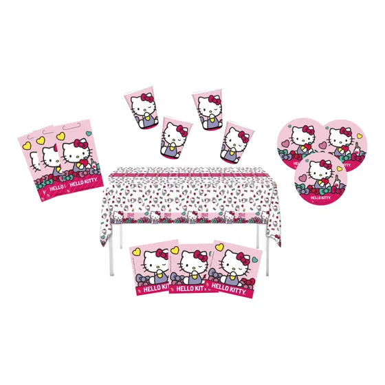 Kit Mesa Descartable - Deco Cumpleaños - Línea Hello Kitty