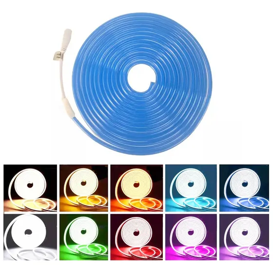 Tira Led Neón Flexible Azul 5m Impermeable Led Recortable