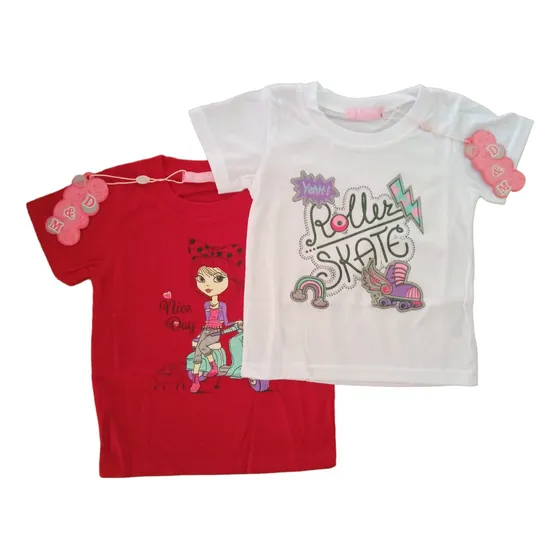 Pack X 2 Remeras Niña Elegir Talles 2, 3 O 4 (ver Medidas)
