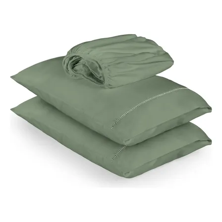 Kit Jogo De Lençol Elástico Casal + Fronha Roupa De Cama