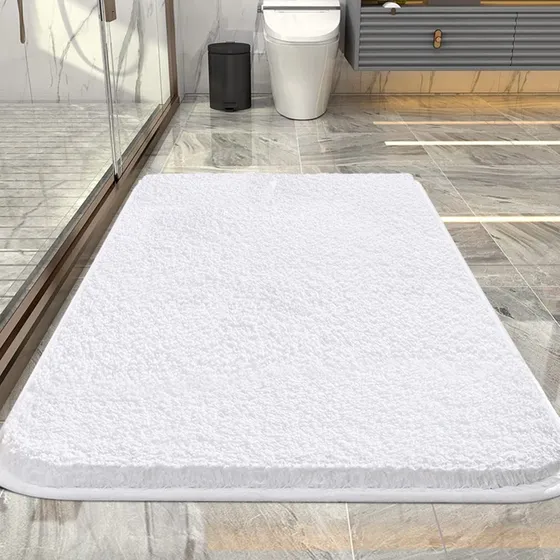 Liketn Alfombra Baño Lanudo Absorcion Agua Solida Microfibra