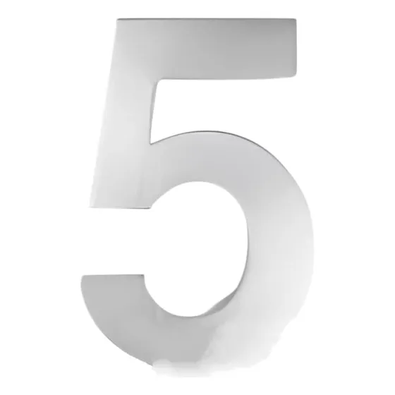 Numero 5  Metálico De Casa 8cm Hr-m5529.