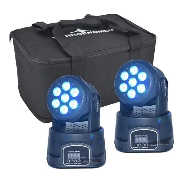 Set 2 Cabeza Movil Wash Led 7 Led 15w Robotica Con Bolsa