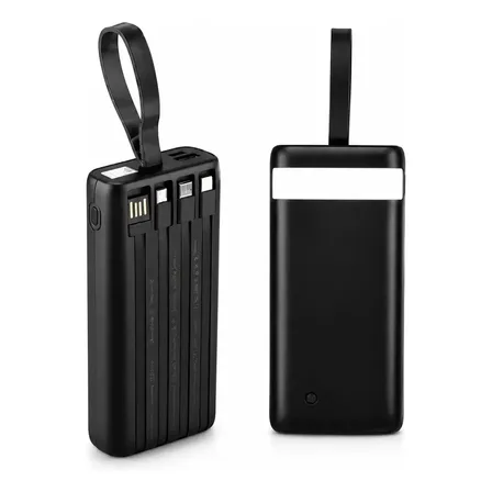 Carregador Portátil Power Bank 20.000mah Universal Turbo Cor Preto Contaty