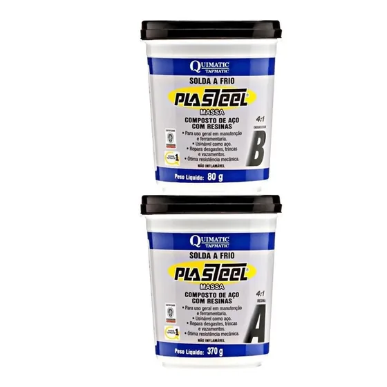 Solda A Frio Usinavel Plasteel Massa 450g Pq1 Quimatic